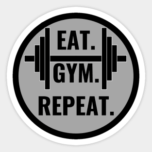 Eat Gym Repeat Sticker